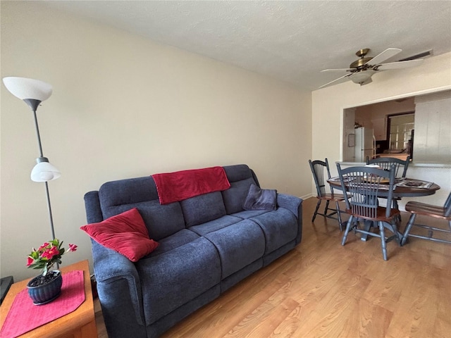 223 Windsor St Unit 6, Lakeland, FL 33803 - living room featuring light wood-type flooring and a ceiling fan