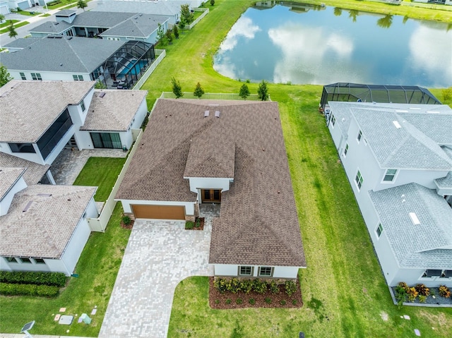 8749 Drummer Plank Dr, Wesley Chapel, FL 33545 - aerial perspective of suburban area with a nearby body of water