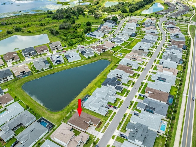 8749 Drummer Plank Dr, Wesley Chapel, FL 33545 - aerial view of residential area with a nearby body of water