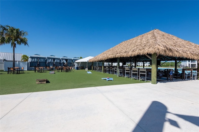 8749 Drummer Plank Dr, Wesley Chapel, FL 33545 - view of home's community featuring a gazebo and a lawn