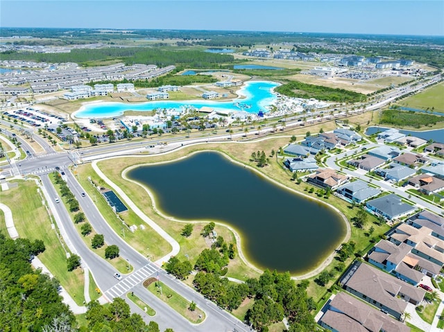 8749 Drummer Plank Dr, Wesley Chapel, FL 33545 - aerial view of property and surrounding area with a large body of water