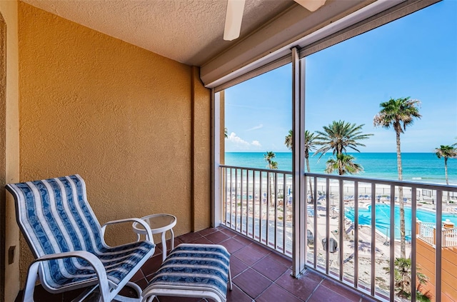 16600 Gulf Blvd Unit 437, North Redington Beach, FL 33708 - balcony with view of water and beach and view of pool