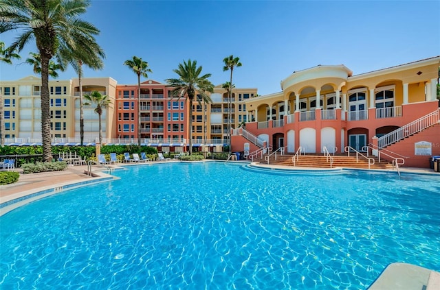 16600 Gulf Blvd Unit 437, North Redington Beach, FL 33708 - community pool with stairway and a patio