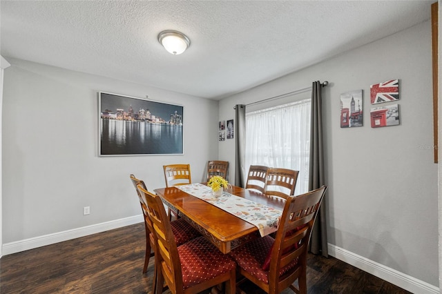 602 Hillpoint Way, Brandon, FL 33510 - dining space featuring dark wood-style flooring and a textured ceiling