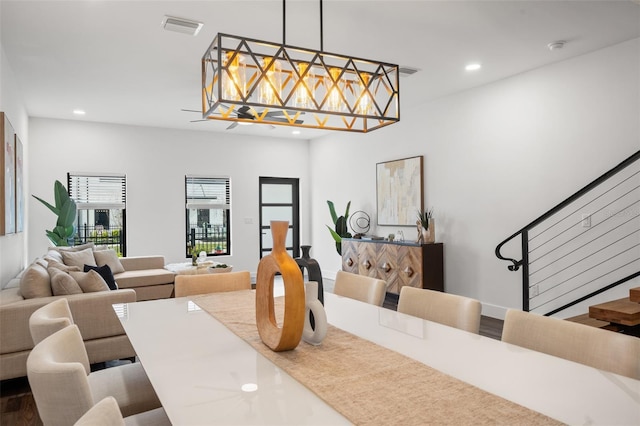 6206 64th Way N, Pinellas Park, FL 33781 - dining area featuring recessed lighting and stairway