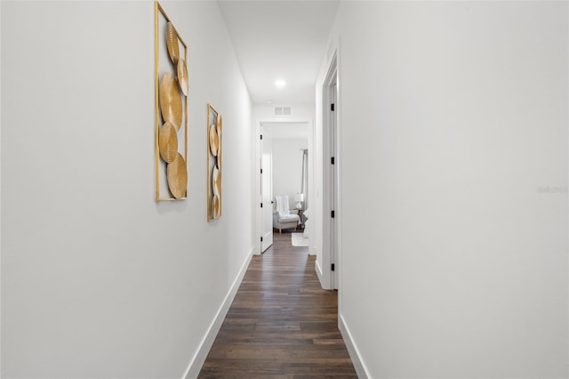 6206 64th Way N, Pinellas Park, FL 33781 - hall with dark wood-type flooring and recessed lighting