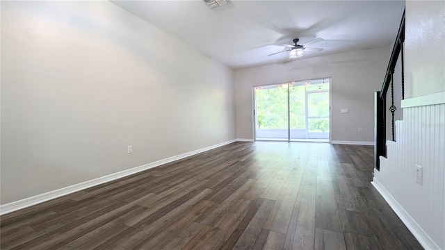 1247 Kennewick Ct, Wesley Chapel, FL 33543 - unfurnished room featuring dark wood-style flooring and a ceiling fan