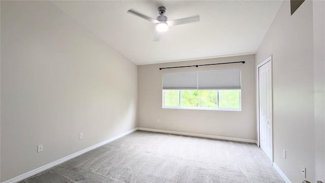 1247 Kennewick Ct, Wesley Chapel, FL 33543 - empty room with carpet flooring, a ceiling fan, and lofted ceiling