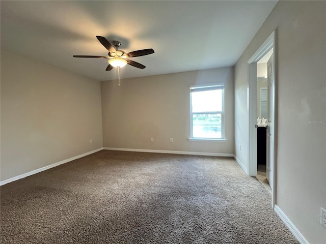 3724 Crofton Ct, Fort Myers, FL 33916 - spare room featuring carpet floors and ceiling fan