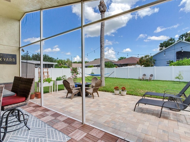 24811 Gun Smoke Dr, Land O Lakes, FL 34639 - fenced backyard featuring a patio
