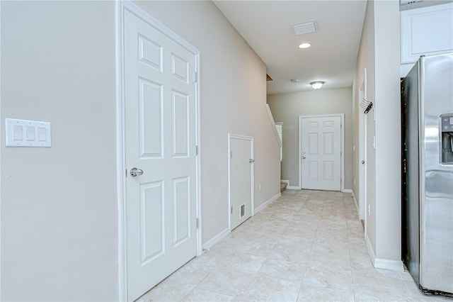 7077 Woodchase Glen Dr, Riverview, FL 33578 - hallway featuring light tile patterned floors and recessed lighting