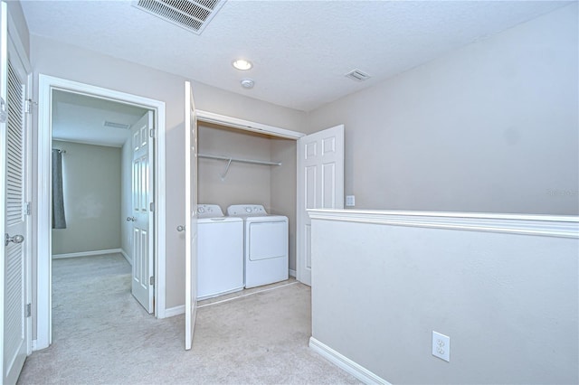 7077 Woodchase Glen Dr, Riverview, FL 33578 - washroom featuring light carpet and independent washer and dryer