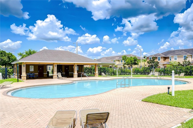 7077 Woodchase Glen Dr, Riverview, FL 33578 - community pool featuring a patio area
