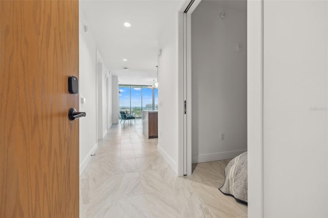 777 3rd Ave N Unit 1406, Saint Petersburg, FL 33701 - hall featuring baseboards and recessed lighting