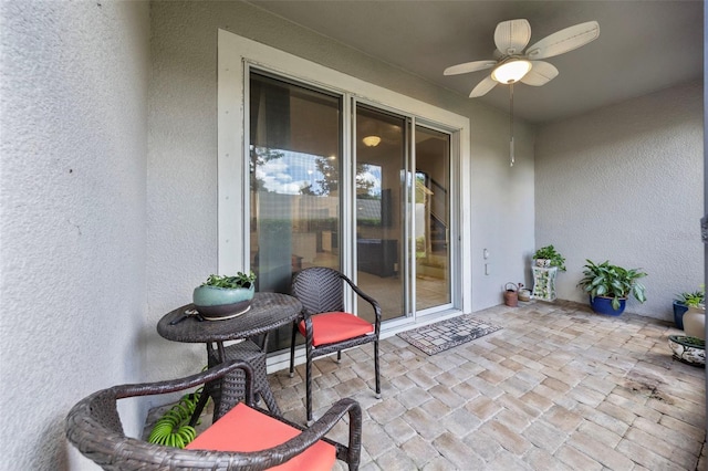 5813 Grand Sonata Ave, Lutz, FL 33558 - view of patio / terrace with ceiling fan