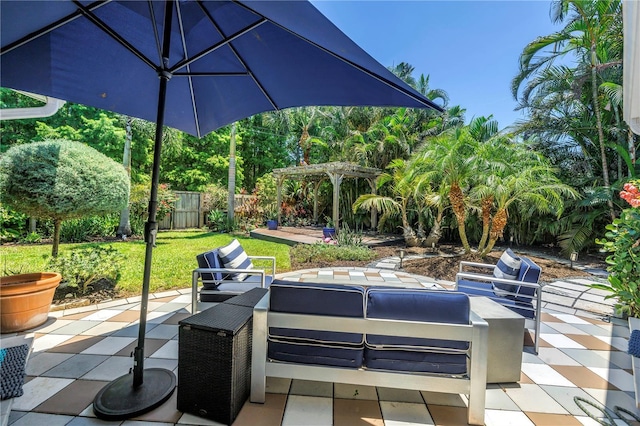 4096 38th St S, Saint Petersburg, FL 33711 - view of patio / terrace with an outdoor hangout area