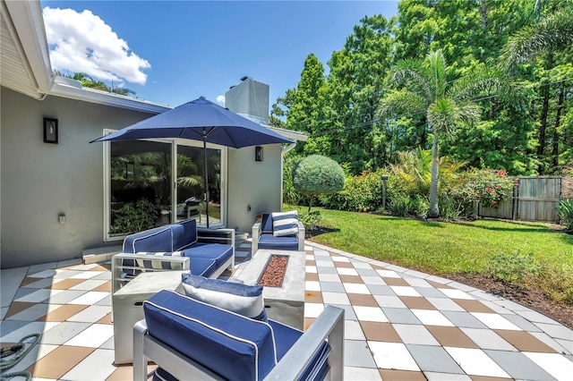 4096 38th St S, Saint Petersburg, FL 33711 - view of patio featuring an outdoor living space
