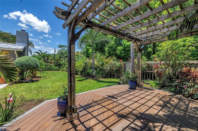 4096 38th St S, Saint Petersburg, FL 33711 - wooden terrace with a pergola