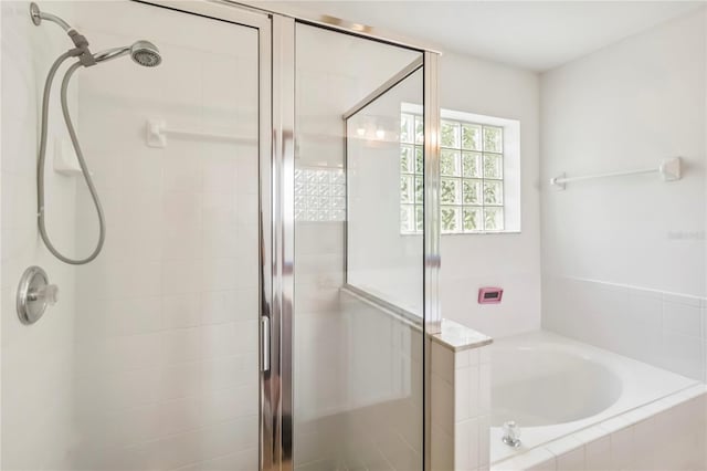 818 Cherry Laurel St, Minneola, FL 34715 - full bathroom featuring a stall shower and a bath