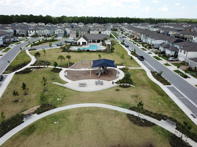 18144 Frame Bnd, Land O Lakes, FL 34638 - aerial view of residential area with a pool area