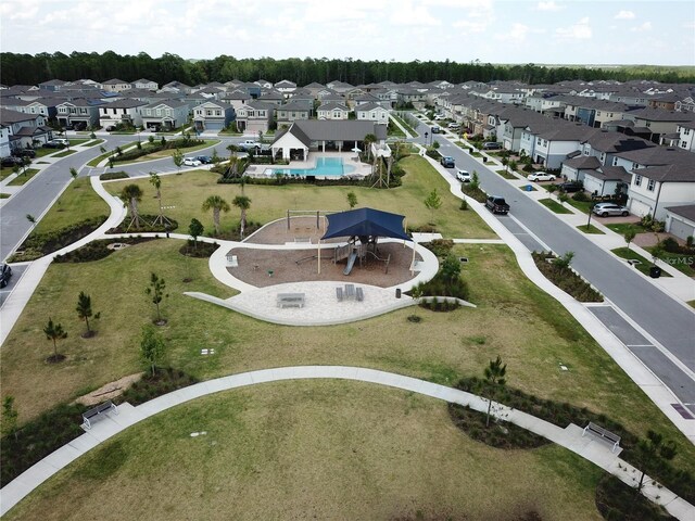 18144 Frame Bnd, Land O Lakes, FL 34638 - aerial view of residential area with a pool area