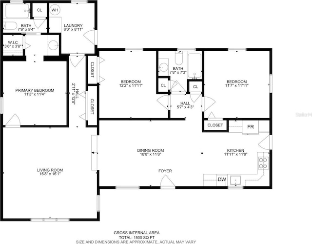1938 E Fern Rd, Lakeland, FL 33801 - view of home floor plan