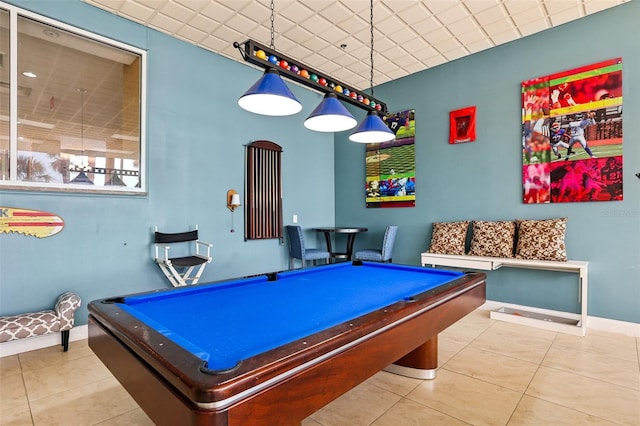 880 Mandalay Ave Unit C513, Clearwater Beach, FL 33767 - rec room featuring billiards table and tile patterned flooring