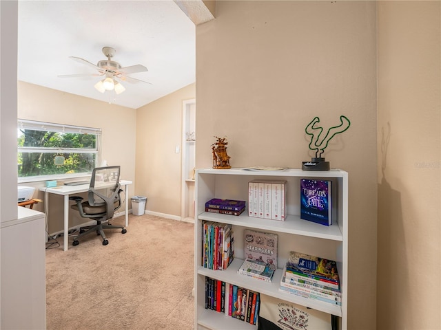11704 Orange Grove Ter, Riverview, FL 33569 - office area with carpet and a ceiling fan