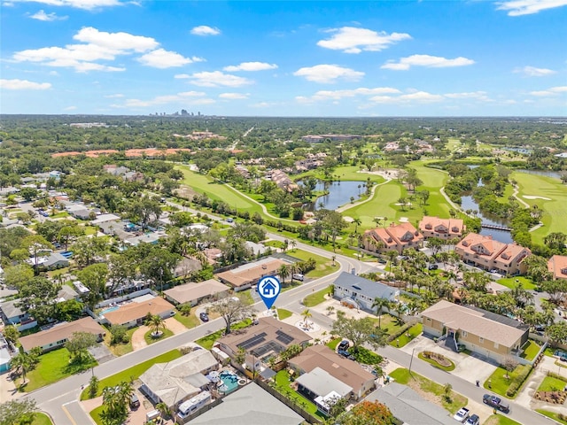 6400 Mockingbird Way S, Saint Petersburg, FL 33707 - aerial perspective of suburban area with a golf club and a large body of water
