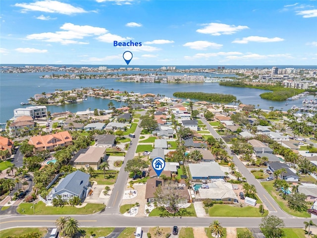 6400 Mockingbird Way S, Saint Petersburg, FL 33707 - aerial perspective of suburban area with a nearby body of water