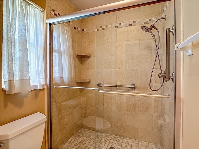 1607 New Bedford Dr, Sun City Center, FL 33573 - bathroom with toilet and a stall shower