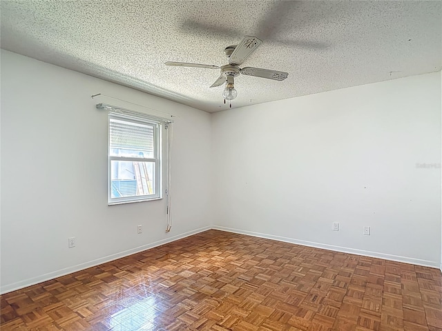 1607 New Bedford Dr, Sun City Center, FL 33573 - empty room featuring ceiling fan and a textured ceiling