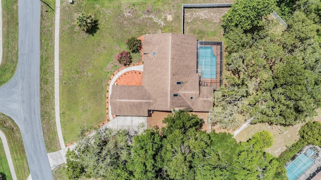 13167 Roseanna Dr, Spring Hill, FL 34609 - aerial overview of property's location with a pool area