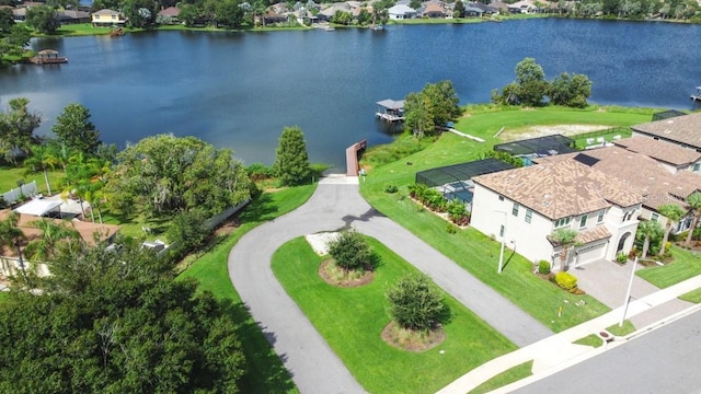 21675 Amelia Rose Way, Land O Lakes, FL 34637 - aerial perspective of suburban area with a large body of water