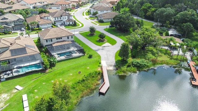 21675 Amelia Rose Way, Land O Lakes, FL 34637 - aerial perspective of suburban area featuring a large body of water