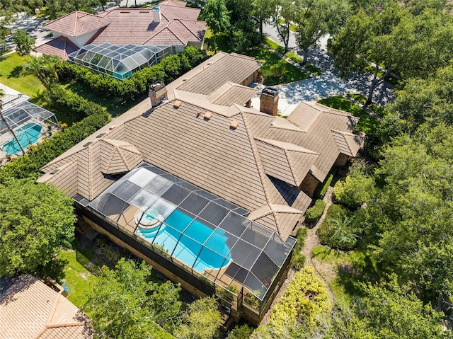 3772 Woodridge Pl, Palm Harbor, FL 34684 - aerial view of property and surrounding area with a pool