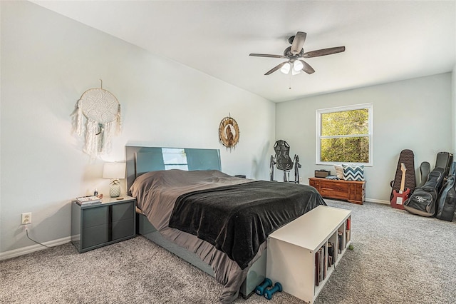 247 Winthrop Dr, Spring Hill, FL 34609 - bedroom with carpet and ceiling fan