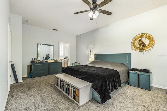 247 Winthrop Dr, Spring Hill, FL 34609 - bedroom featuring carpet flooring and a ceiling fan