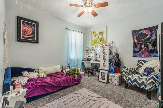 247 Winthrop Dr, Spring Hill, FL 34609 - bedroom with carpet floors and a ceiling fan