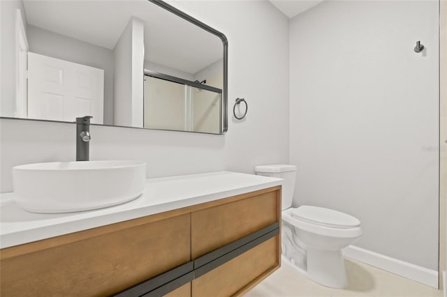 6012 Flora Ter, Apollo Beach, FL 33572 - full bathroom with vanity and a shower with shower door
