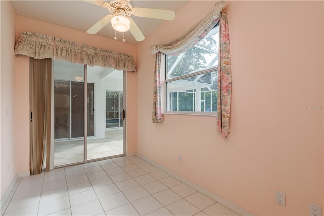 1156 Ridgegrove Dr W, Palm Harbor, FL 34683 - empty room with a ceiling fan and baseboards
