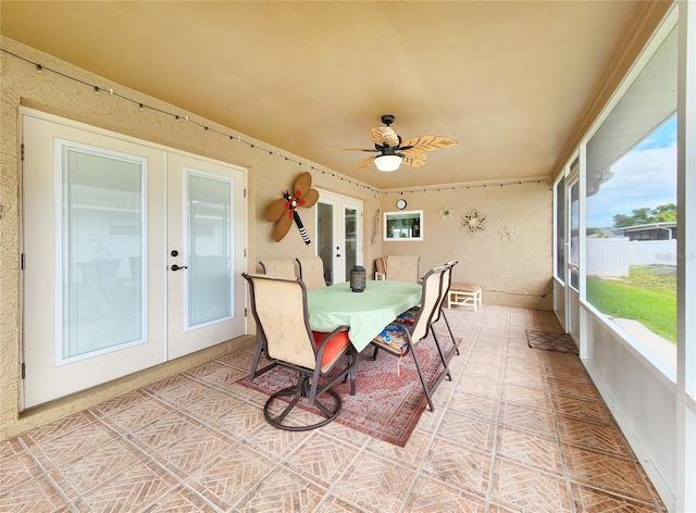 8110 Damara Dr, New Port Richey, FL 34653 - sunroom / solarium featuring french doors and healthy amount of natural light