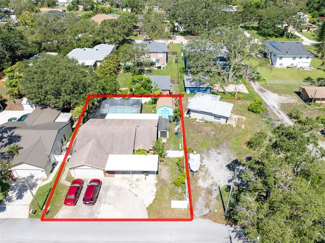 120371/2 Murray Ave, Seminole, FL 33778 - aerial view of residential area with property boundaries highlighted