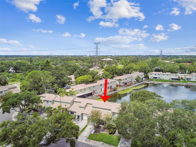 1508 Adams Cir E, Largo, FL 33771 - bird's eye view of a tree filled landscape and a large body of water