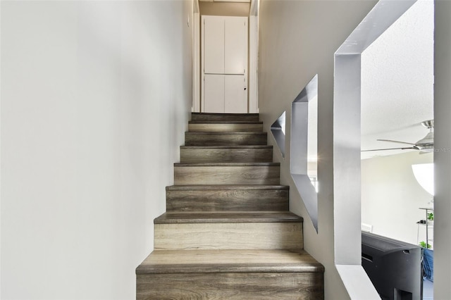 1508 Adams Cir E, Largo, FL 33771 - stairway featuring ceiling fan