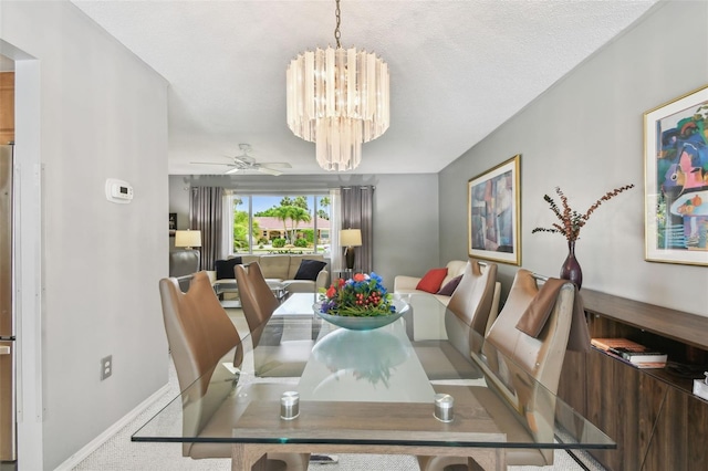 2418 Cardwell Way, Sarasota, FL 34231 - dining area with a chandelier and ceiling fan