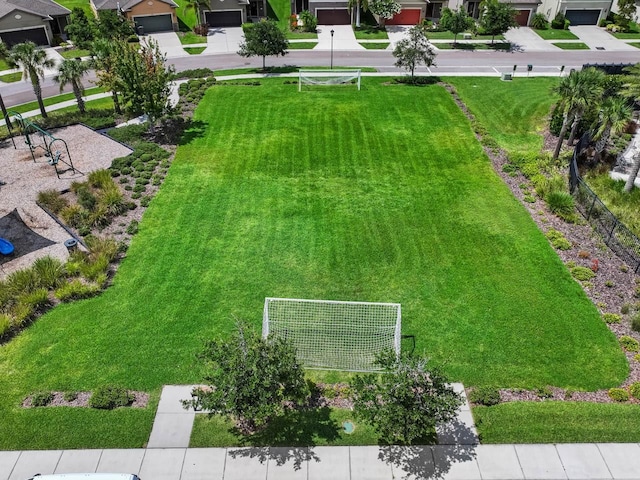 1821 Hawks View Dr, Ruskin, FL 33570 - view of yard with a sport area and a residential view