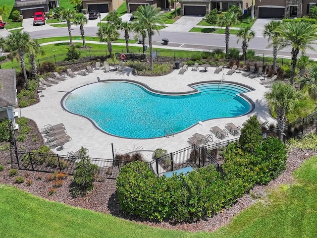 1821 Hawks View Dr, Ruskin, FL 33570 - community pool featuring a patio