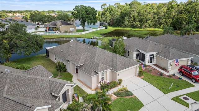 5131 Gato Del Sol Cir, Wesley Chapel, FL 33544 - aerial view of residential area featuring a large body of water
