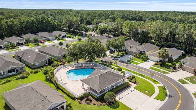 5131 Gato Del Sol Cir, Wesley Chapel, FL 33544 - aerial view of residential area with a forest